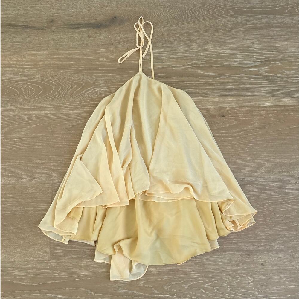 Tularosa Top Halter Neck Solange Size XS Butter Yellow